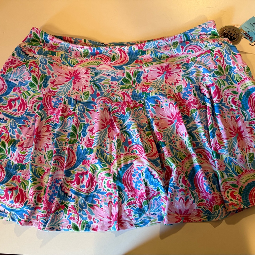 Gottex Peri Flower Skirt with Multicolor Floral Design